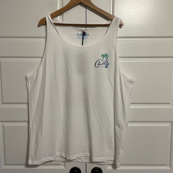 NWT Chubbies Mens Tank  Top Size XXL White *The Weekend Has Arrived* Palm Trees - Picture 7 of 8
